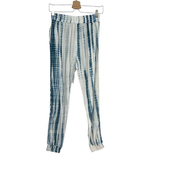Hemant and Nandita Esme Tie-Dye Jogger Pants Blue White Size Small - Picture 8 of 16